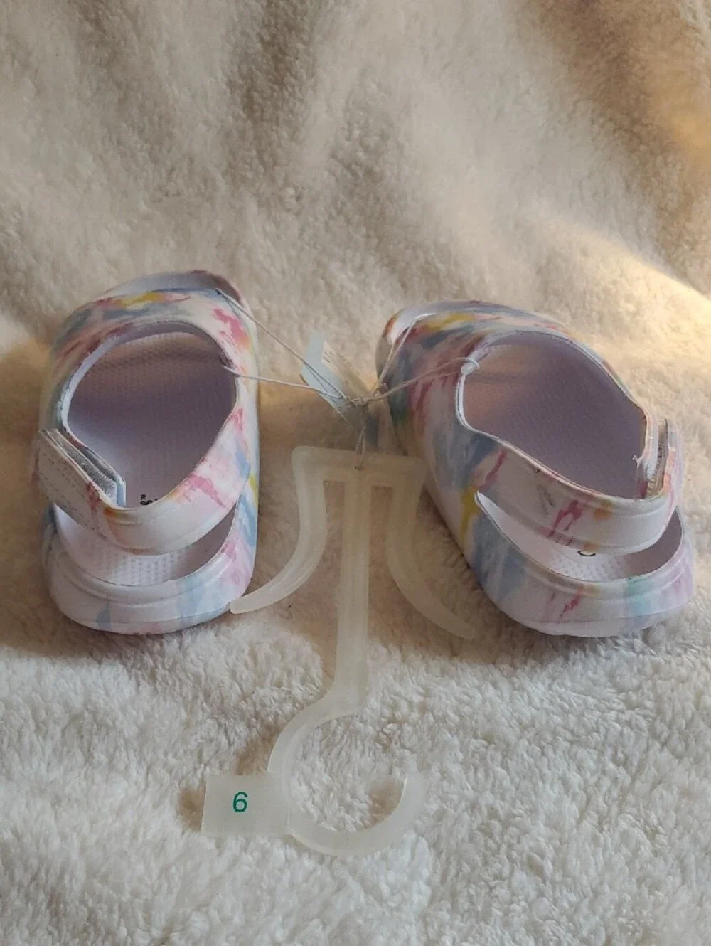 Cat & Jack Toddler Girls Tie-Dye Slides Sandals Size 9 NWT Hook & Loop
